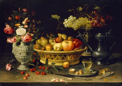 Nature morte de fruits et fleurs, 1608 1621 (huile sur cuivre)